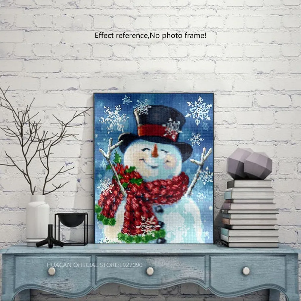 Diamond Painting, Merry Christmas Snowman