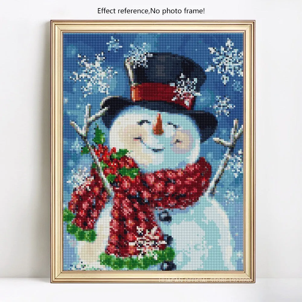 Diamond Painting, Merry Christmas Snowman