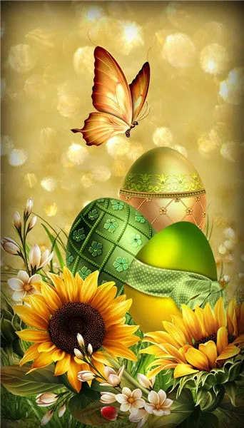 DIY Floral Diamond Painting Kits | Full Round 5D Diamonds | Flower Portrait | Sunflower Daisy Butterfly Bird