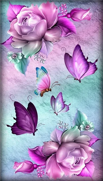 DIY Floral Diamond Painting Kits | Full Round 5D Diamonds | Flower Portrait | Sunflower Daisy Butterfly Bird