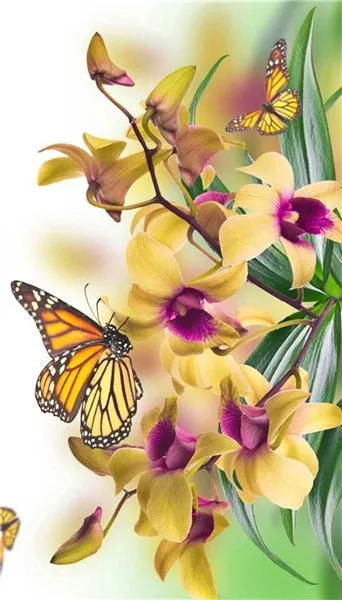 DIY Floral Diamond Painting Kits | Full Round 5D Diamonds | Flower Portrait | Sunflower Daisy Butterfly Bird