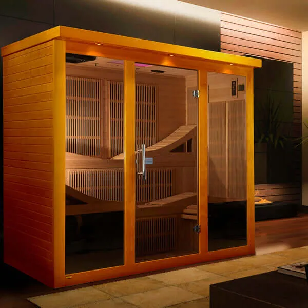 Dynamic Monaco 6-person Ultra Low EMF FAR Infrared Sauna DYN-6996-01 Elite