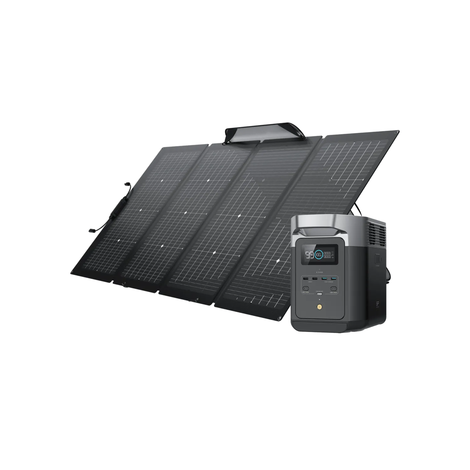 EcoFlow DELTA 2   400W Portable Solar Panel - Fast Charging, Solar Generator for Home Backup Power, Camping & RVs