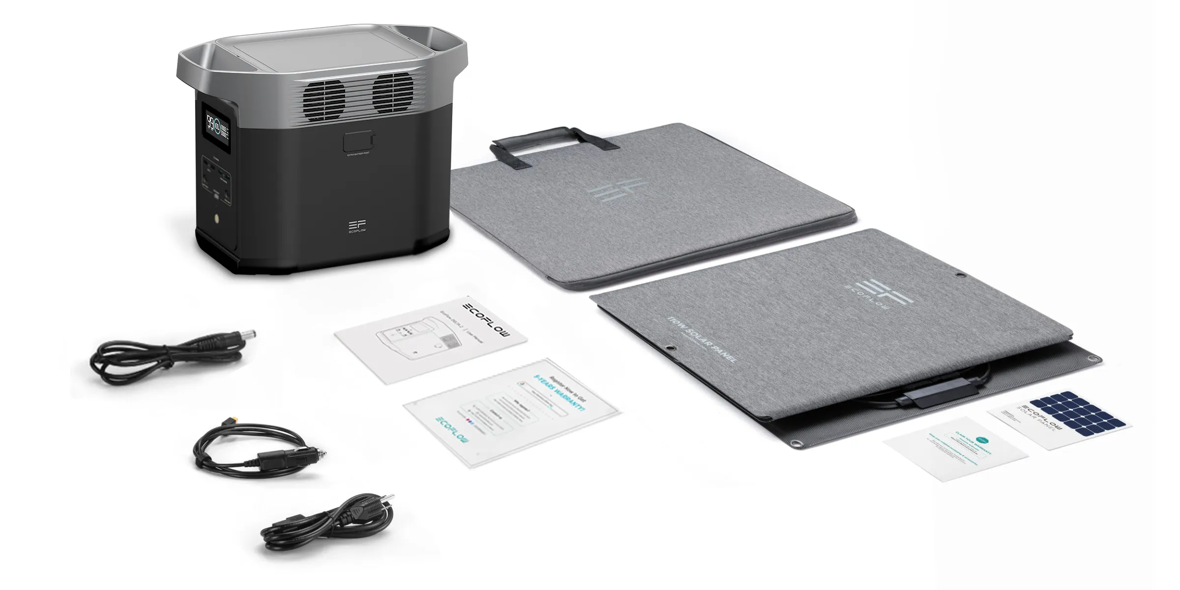 EcoFlow DELTA 2   400W Portable Solar Panel - Fast Charging, Solar Generator for Home Backup Power, Camping & RVs