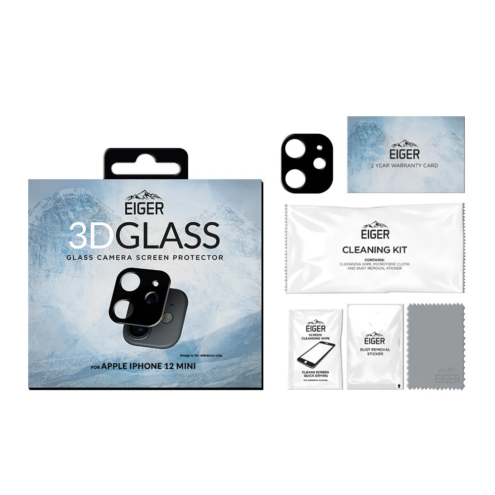 Eiger Mountain Glass 3D Camera Lens Protector for Apple iPhone 12 Mini