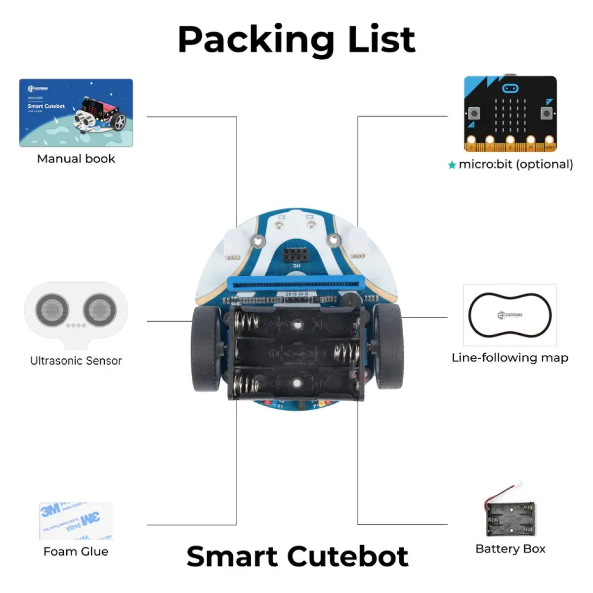 ELECFREAKS micro:bit Smart Cutebot (without micro:bit)