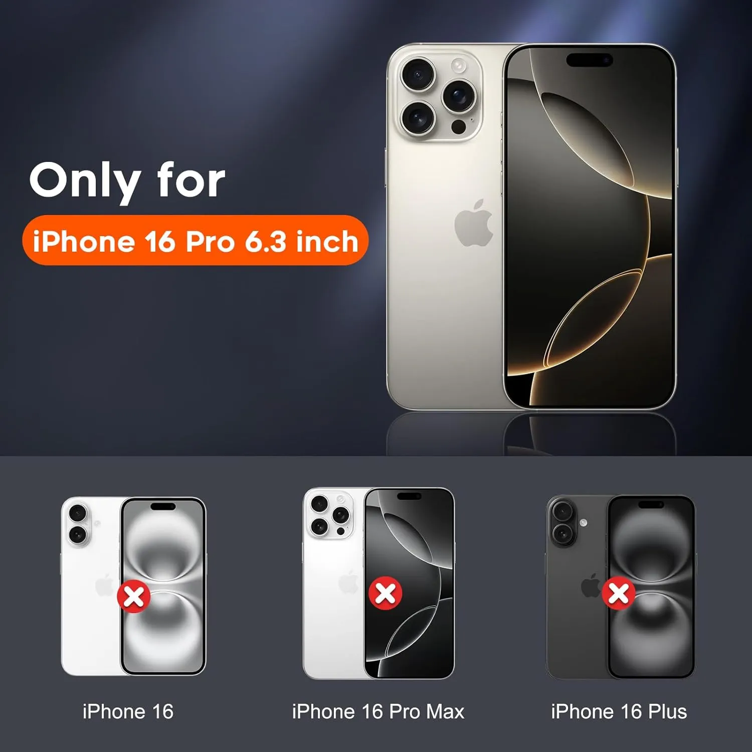 Entronix 4-Pack for Apple iPhone 16 Pro, 2 Clear Tempered Glass Screen Protectors & 2 Camera Lens Protectors