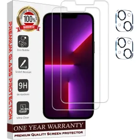 Entronix Case Screen Protector Bundle with Camera Cover Designed for Apple iPhone 14 Plus Clear 9H Hardness,Bubble Free Easy Install,2 PACK