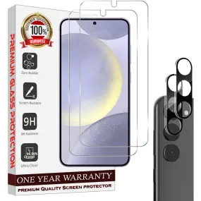 Entronix Case Screen Protector Bundle with Camera Cover for Samsung Galaxy S23 Clear Built Anti Scratch, Bubble Free Easy Install,2 PACK