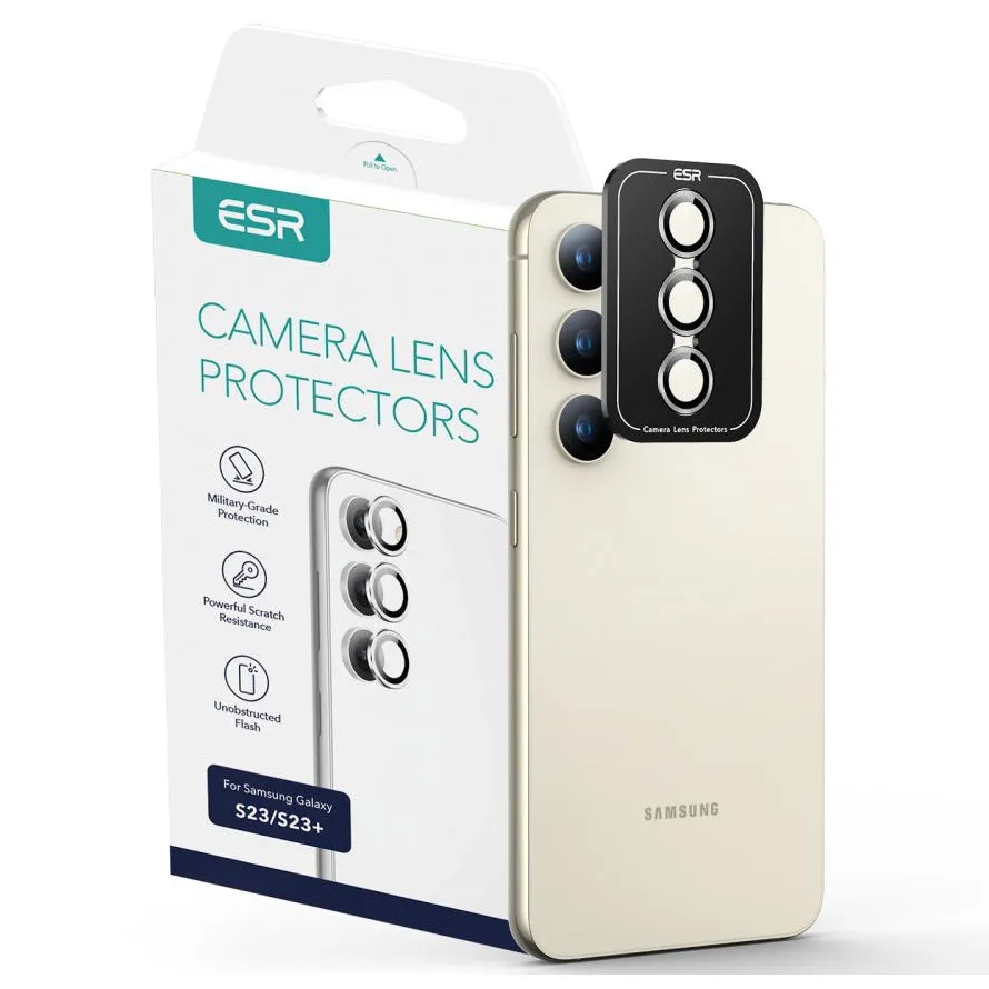 ESR Camera Lens Tempered Glass Protector for Samsung Galaxy S23 / S23  PLUS - Silver