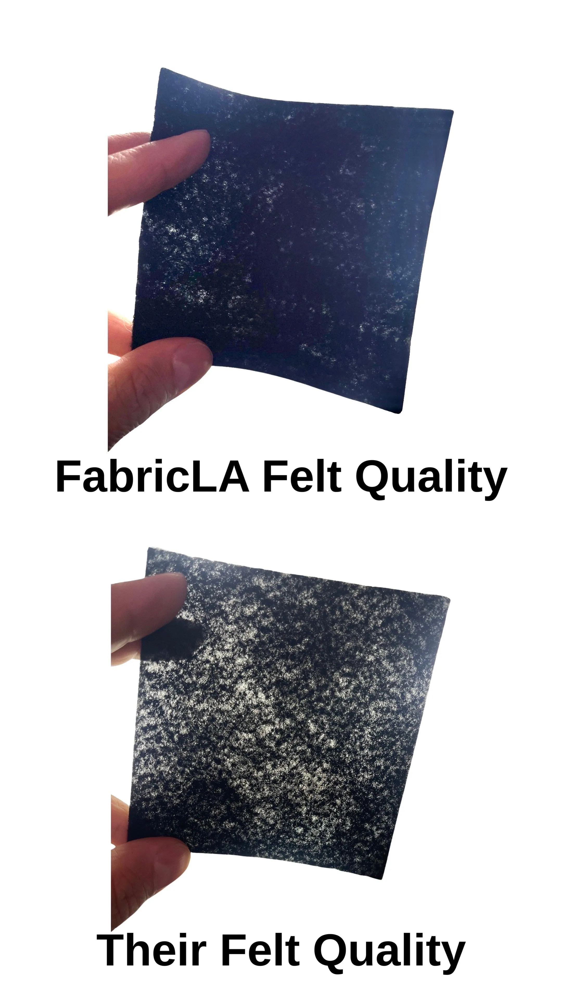 Felt Fabric by the Yard | 72 Inches Wide | Thick Felt | Black