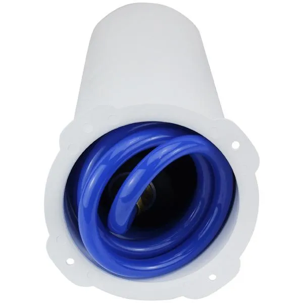 Flush Mount Washdown Hose Kit 4.5m - Blue Hose Polar White Housing
