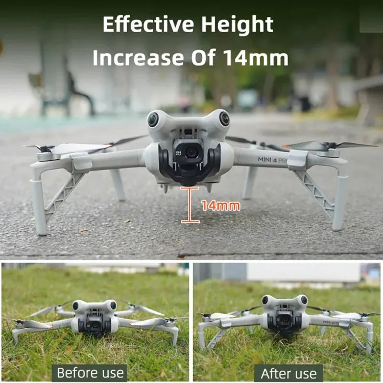For DJI Mini 4 Pro Drone BRDRC Landing Gear Increased Height Leg(Gray)