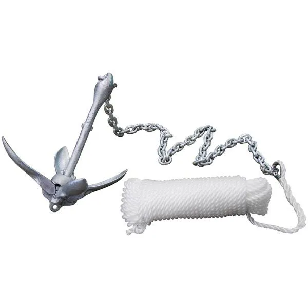 Galvanised Folding Grapnel Anchor Kit