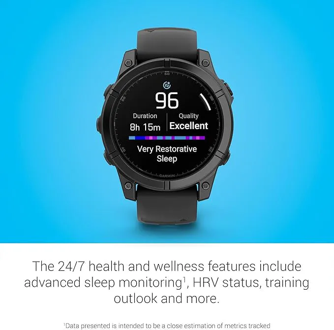 Garmin fēnix E Unisex Slate Gray Steel with Black Band Amoled Long-Lasting Battery Life 47 Millimeters Premium Multisport GPS Smartwatch - 010-03025-03