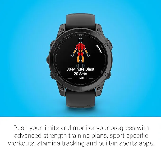 Garmin fēnix E Unisex Slate Gray Steel with Black Band Amoled Long-Lasting Battery Life 47 Millimeters Premium Multisport GPS Smartwatch - 010-03025-03