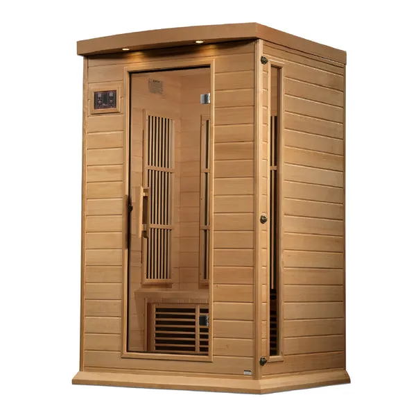 Golden Designs Maxxus 2 Person Near Zero EMF FAR Infrared Sauna - Canadian Hemlock