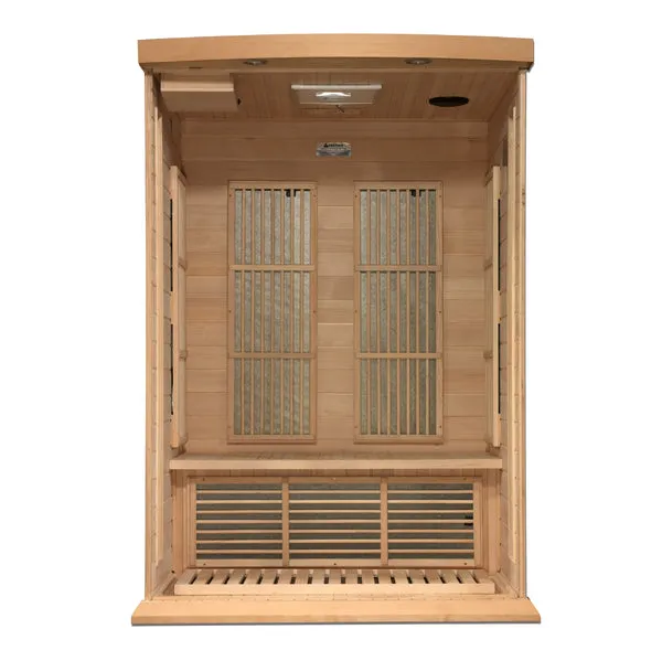 Golden Designs Maxxus 2 Person Near Zero EMF FAR Infrared Sauna - Canadian Hemlock