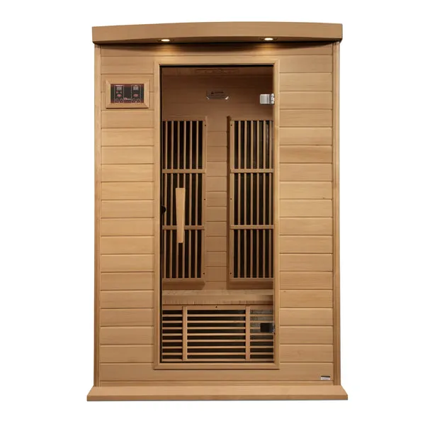 Golden Designs Maxxus 2 Person Near Zero EMF FAR Infrared Sauna - Canadian Hemlock