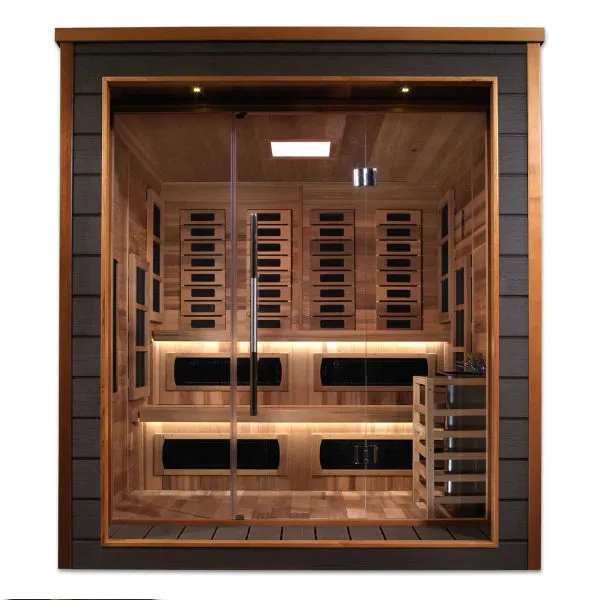 Golden Designs "Karlstad" PureTech™ Full Spectrum and Traditional Steam Hybrid Sauna GDI-8226-01