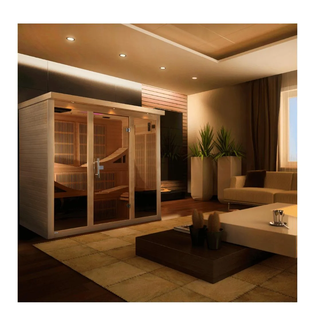 Golden Designs "Monaco" 6-Person Near Zero EMF Infrared Sauna, GDI-6996-01