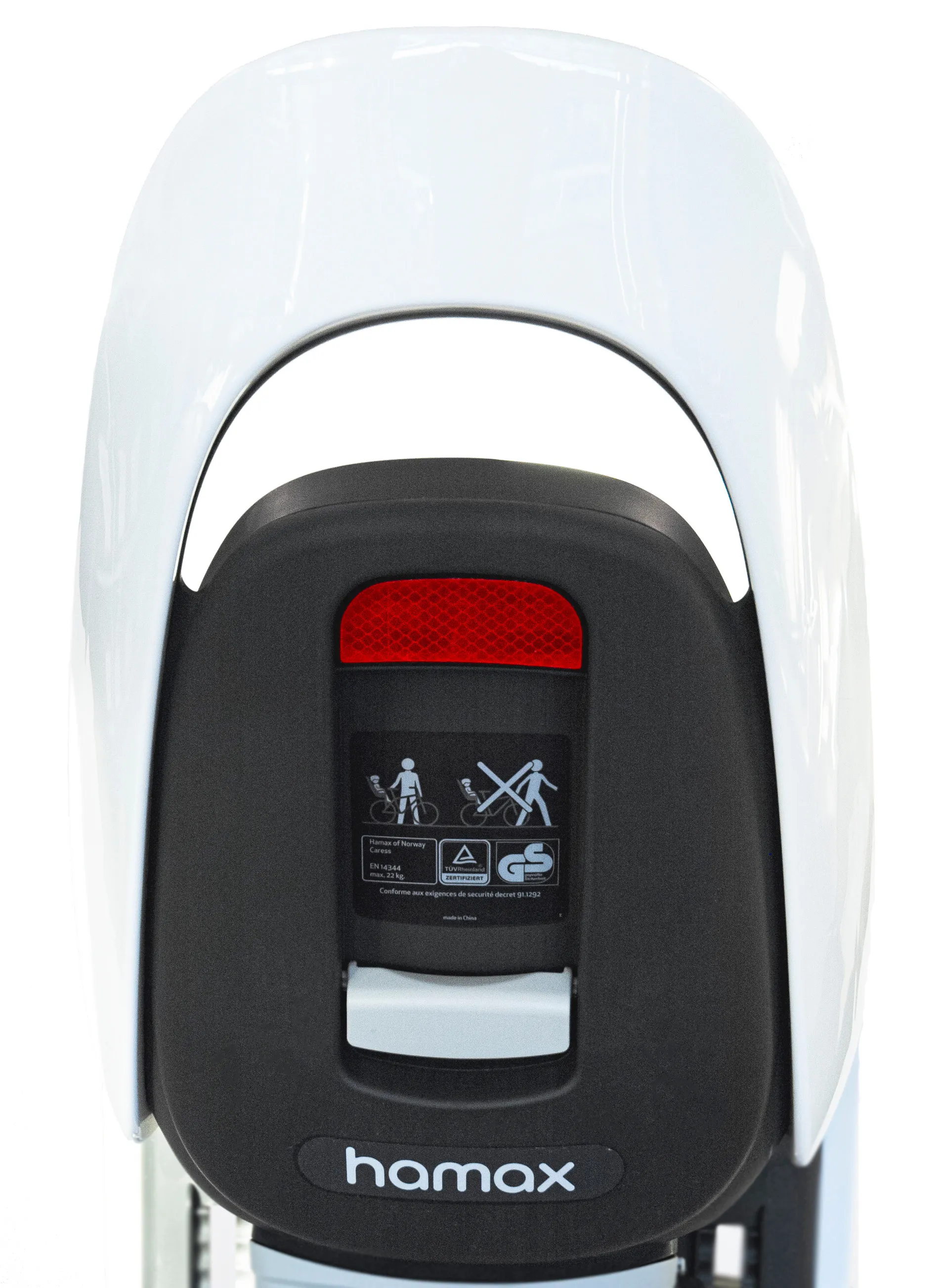 Hamax Caress with Lockable Bracket Grey/White/Black Padding | Buy Hamax Caress with Lockable Bracket Grey/White/Black Padding here | Outnorth
