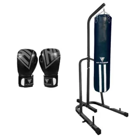 Heavy Punching Bag with Stand - Hit Boxing, 3.9 ft Durable Training Set