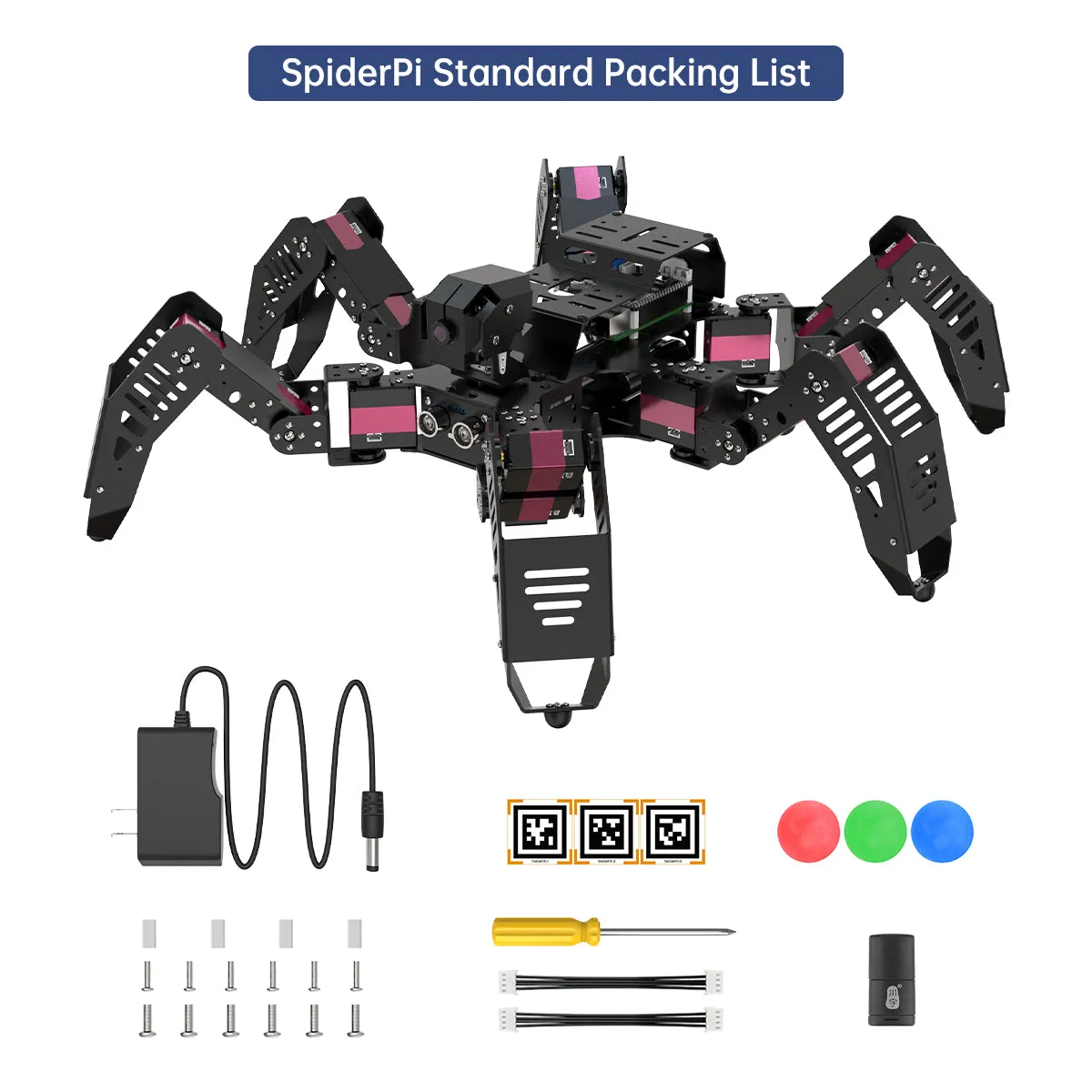 Hiwonder SpiderPi: AI Intelligent Visual Hexapod Robot Powered by Raspberry Pi 5