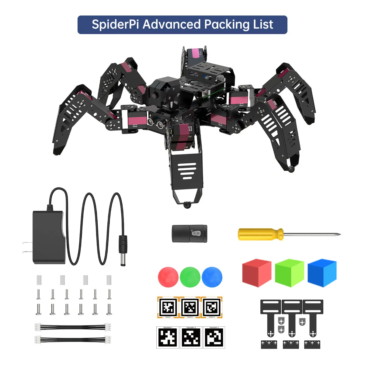 Hiwonder SpiderPi: AI Intelligent Visual Hexapod Robot Powered by Raspberry Pi 5