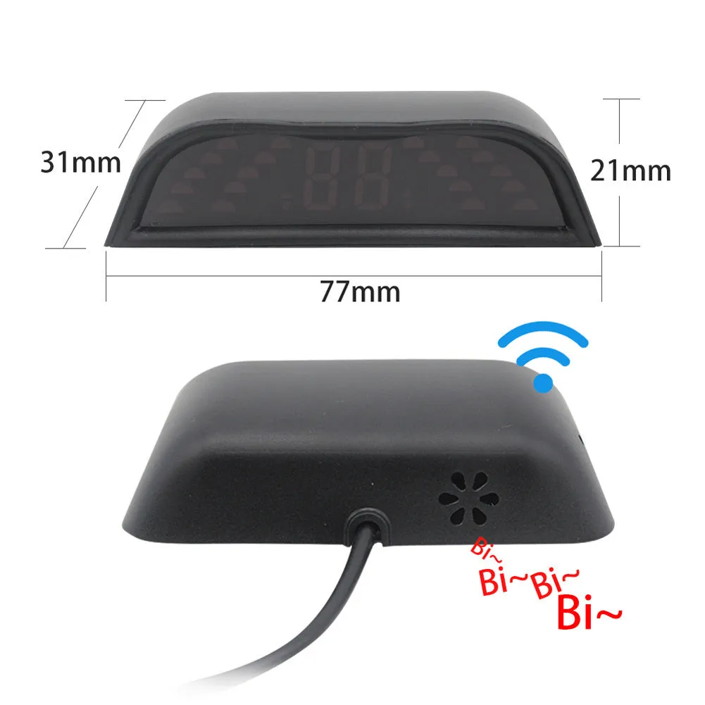 LED Wireless Parking Sensor Kit Parktronic 4 Sensors Auto Car