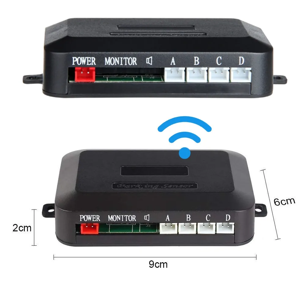 LED Wireless Parking Sensor Kit Parktronic 4 Sensors Auto Car