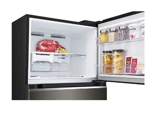 LG GT-B3952BL ( 395L Black Silver) Top Freezer with Inverter Compressor in Black Steel