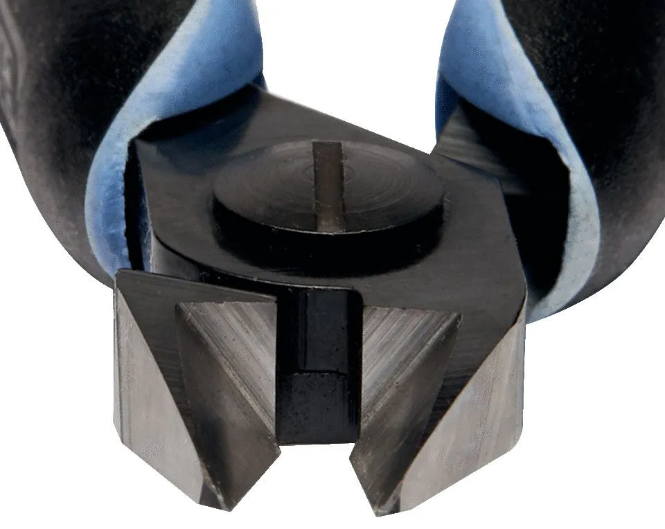 Lindstrom RX-8145 ESD-Safe Small Tapered Head Ultra-Flush&reg; Alloy Steel Cutter with ERGO&trade; Cushioned Grip Handles, 5.25" OAL