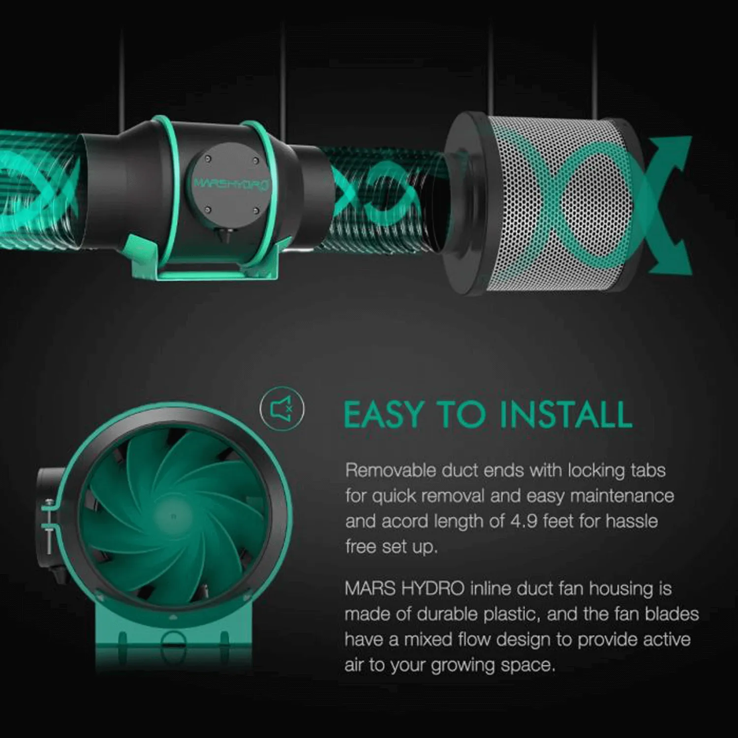 Mars Hydro iFresh 6" Smart Inline Duct Fan