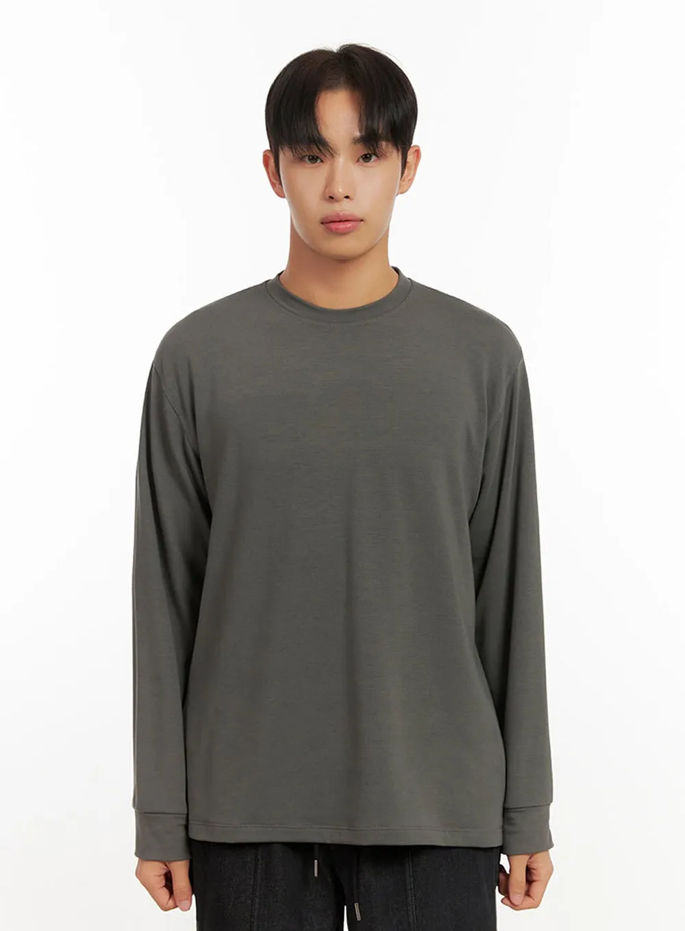 Men's Solid Comfort Long Sleeve Tee ID413