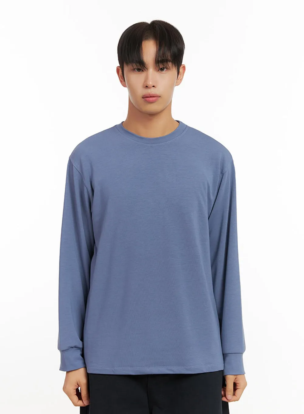 Men's Solid Comfort Long Sleeve Tee ID413