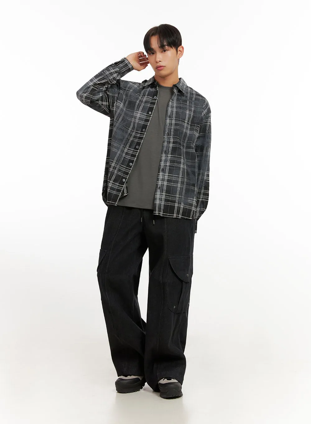 Men's Solid Comfort Long Sleeve Tee ID413