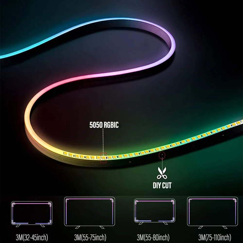 Neon LED TV Backlight with APP and Remote | TV Backlight LED