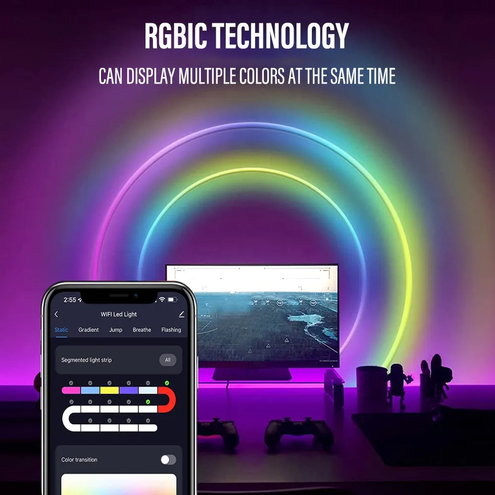 Neon LED TV Backlight with APP and Remote | TV Backlight LED