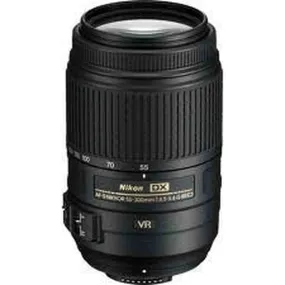 Nikon 55-300mm f/4.5-5.6G ED VR AF-S DX Nikkor Zoom Lens for Nikon Digital SLR (White Box)   3 Piece Filter Kit w/Case   Lens Pouch   Microfiber Cleaning Cloth   Lens Pen Cleaner   Accessory Saver Bun Bundle