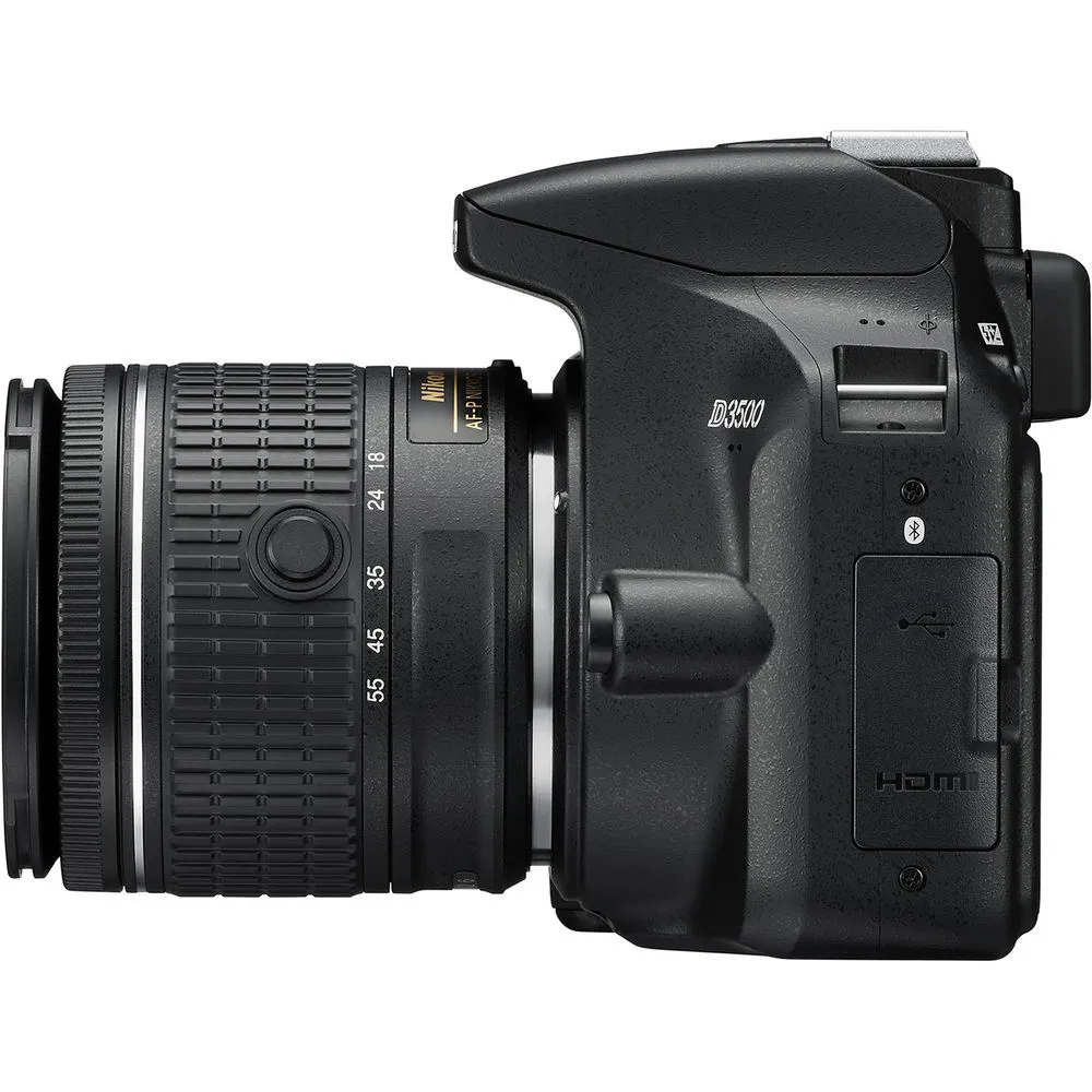 Nikon D3500 Digital Camera with 18-55mm Lens (1590)   64GB SD Card   Bag (Intl)