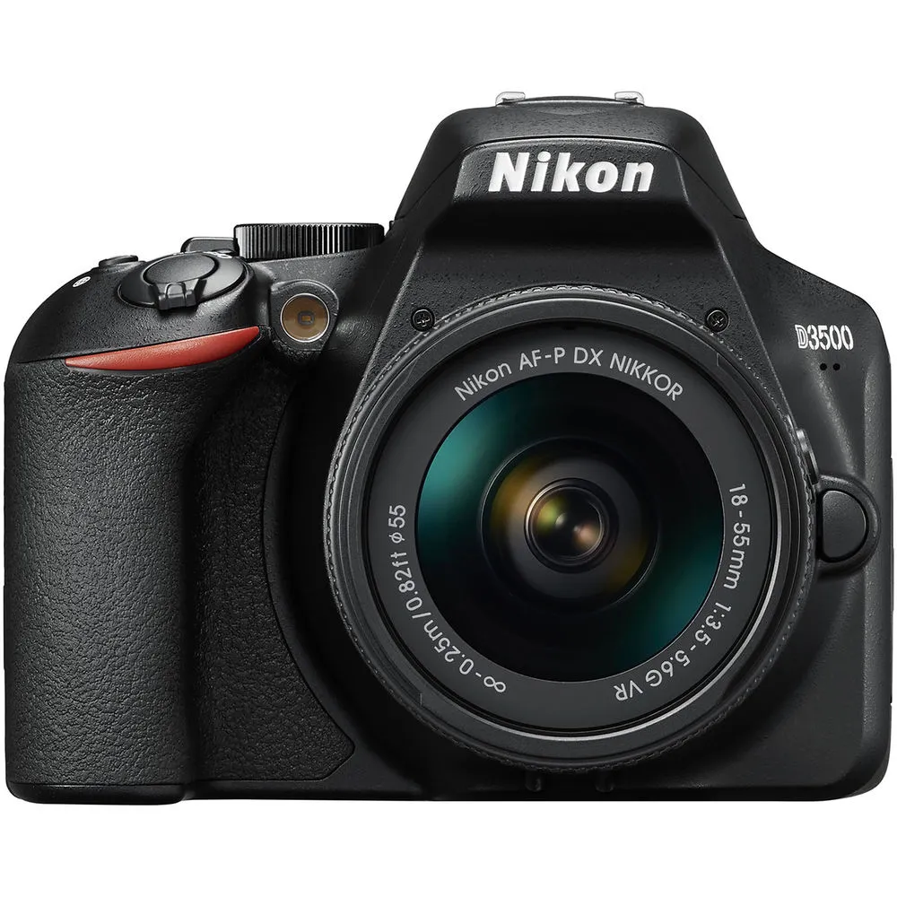 Nikon D3500 Digital Camera with 18-55mm Lens (1590)   64GB SD Card   Bag (Intl)