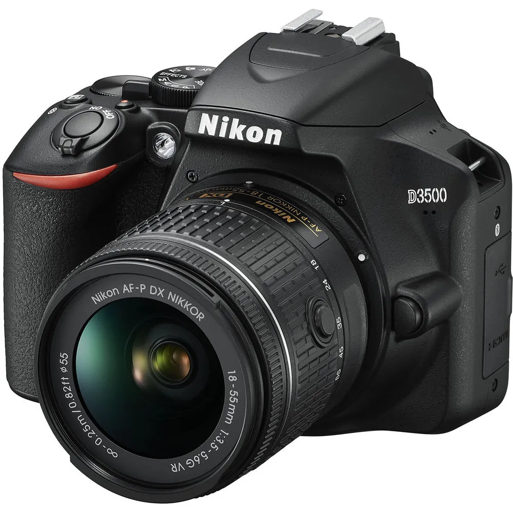 Nikon D3500 Digital Camera with 18-55mm Lens (1590)   64GB SD Card   Bag (Intl)
