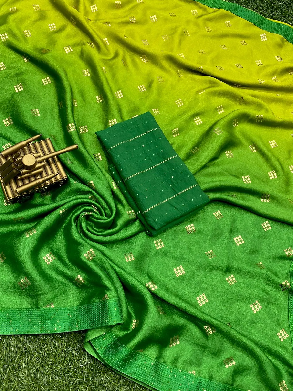 Party Wear Moss Silk Padding Saree