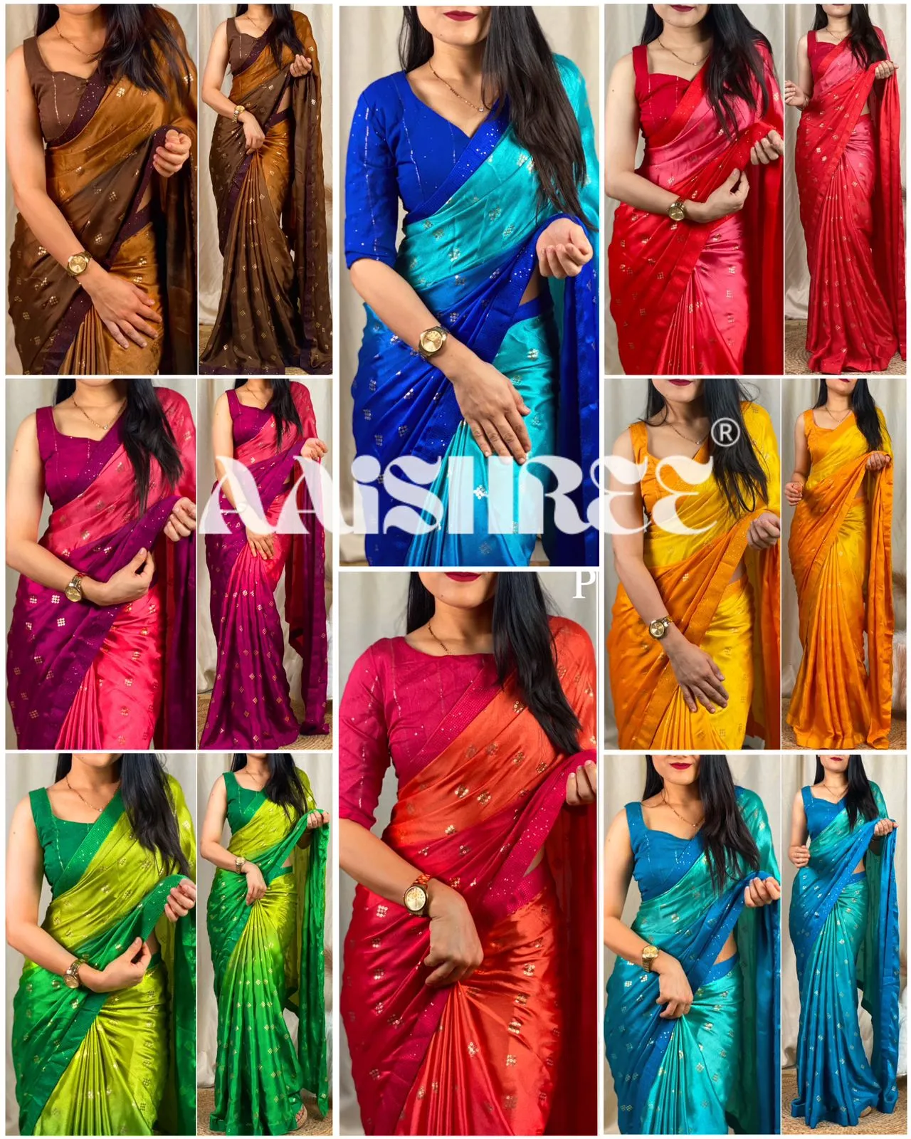 Party Wear Moss Silk Padding Saree