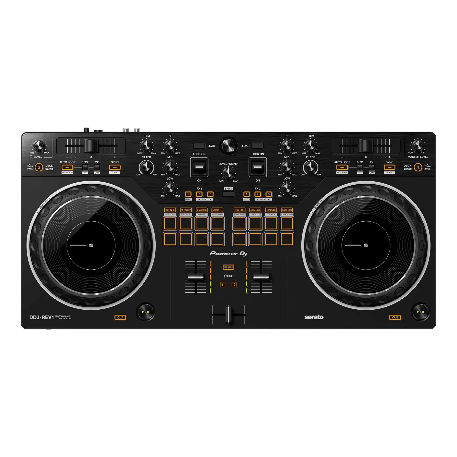 Pioneer DJ DDJ-REV1 Scratch-style 2-channel DJ controller for Serato DJ Lite