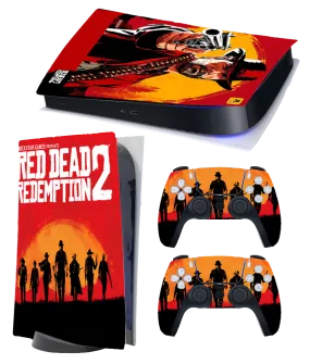 PS5 Themed Decal Sticker Wrap For Disc Edition Console - RDR2