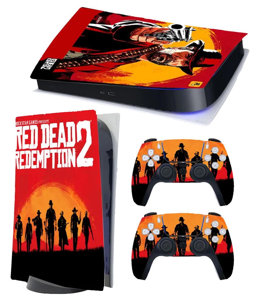 PS5 Themed Decal Sticker Wrap For Disc Edition Console - RDR2