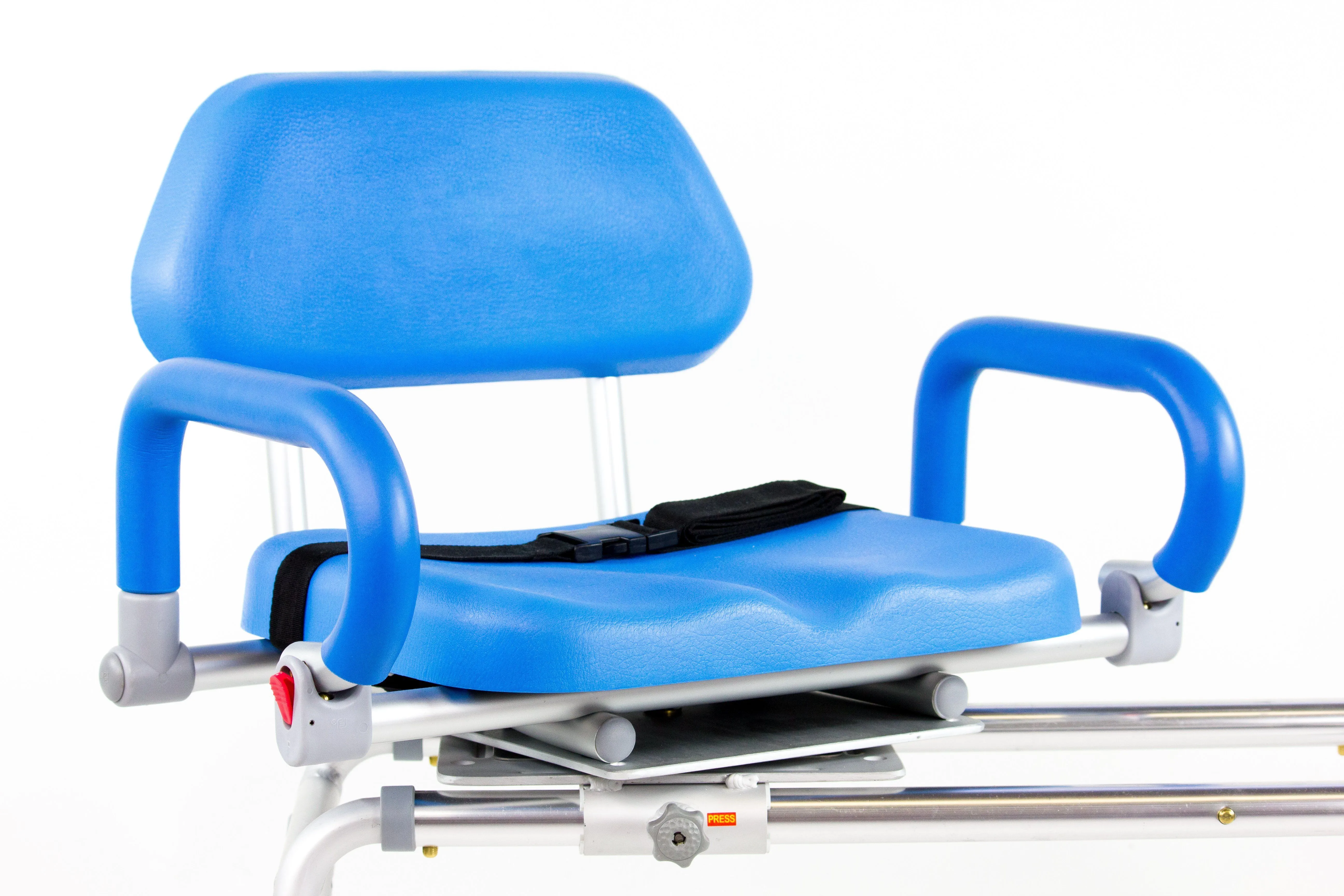 Reconditioned - Carousel Sliding Transfer Bench with Swivel Seat.