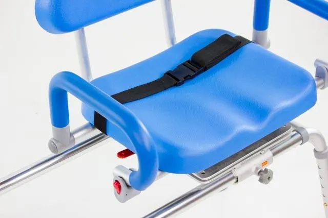 Reconditioned - Carousel Sliding Transfer Bench with Swivel Seat.